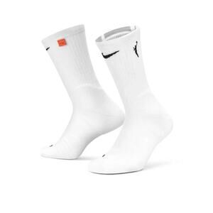 Nike Elite WNBA Cushioned Socks Crew White Adult Size Small S 4-6 DN1035 100 NEW